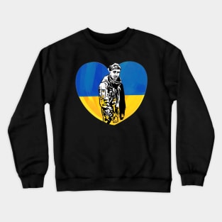 Peace for Ukraine - Ukrainian soldier hero. Glory to Ukraine Crewneck Sweatshirt